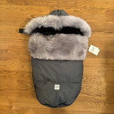 Peluche nacelle enfant 7 heures du matin toundra gris bruyère fausse fourrure arctique foncé (18 m-3T)