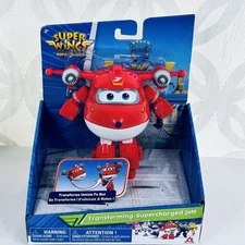 Super Wings SuperCharge Transforming Supercharged Jett Action Figure Alpha Group