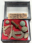 Civil War Cold Harbor, Virginia Dug Relic Group - Irish Harp, Buttons, Etc.