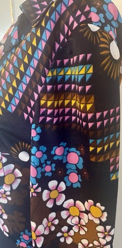 Vestido de día original vintage años 70 estampado psicodélico - talla 10/12 - Imagen 7 de 11