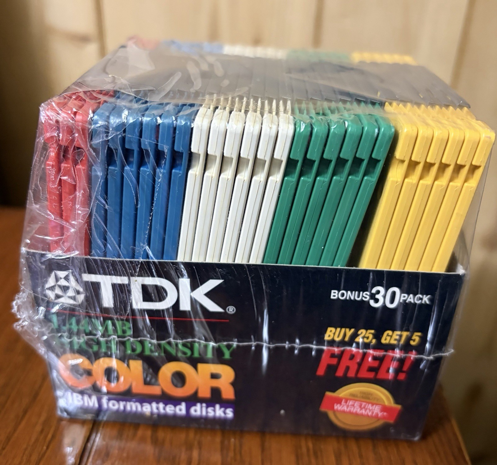 TDK Color 1.44MB High Density  IBM Formated 3.5" Floppy Disks 30 Pack NEW
