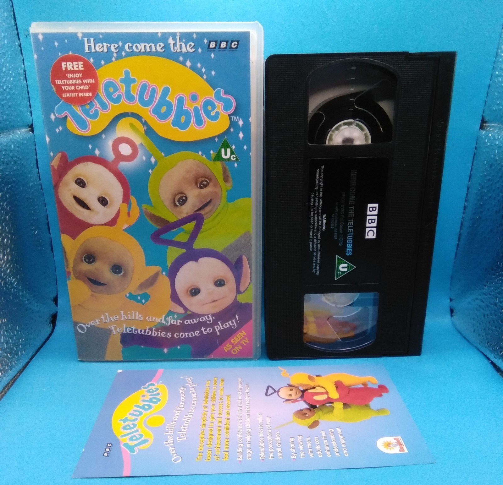 Vhs Here Come The Teletubbies VHS Pal Video Tape 1996 BBC Vintage Good Condition