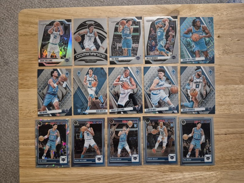 Basketball 60 Card Lot2 No Dups, Charlotte Hornets (Hayward, Ball, Bridges)