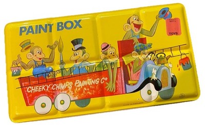 Vintage 1950s Page of London ''Cheeky Chimps'' Paint Tin - UNUSED NOS - 54 Colors