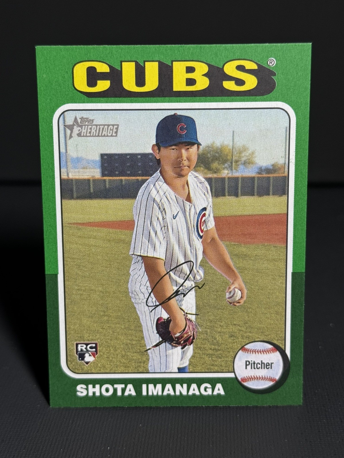 2024 Shota Imanaga Topps Heritage High Numbers RC #564 Green Border Chicago Cubs