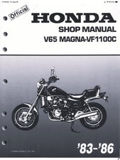 1983-1986 Honda V65 Magna VF1100C VF1100 1100 Service Shop Repair Manual