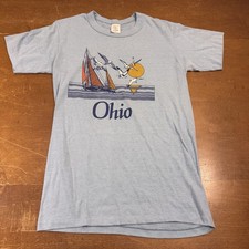 VINTAGE Golds Gym Shirt Mens Medium Blue Made In USA 90s