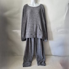 Secret Treasures Sleepwear Set Womens 3X Heather Gray Knit Long Sleeve Pullover