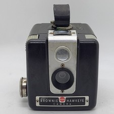 Kodak Brownie Hawkeye 620 Film Camera Black Bakelite Body, Point And Shoot, VG