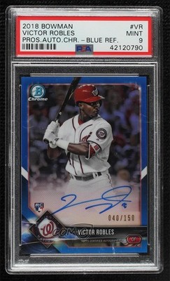 2018 Bowman Chrome Rookie Blue Refractor /150 Victor Robles #CRA-VR Auto RC 02u0
