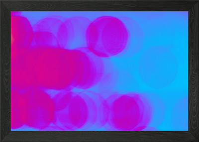 Abstraktes rosa und blaues Bokeh gerahmtes Wandbild Poster Leinwanddruck Bild