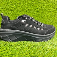 Skechers D'Lux Walker 2.0 Womens Size 8 Black Athletic Leather Shoes Sneakers