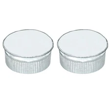 2 Pcs 5 Inch Metal Tee Cap, Galvanized Steel Crimped Duct End Cap Dry Vent Cover