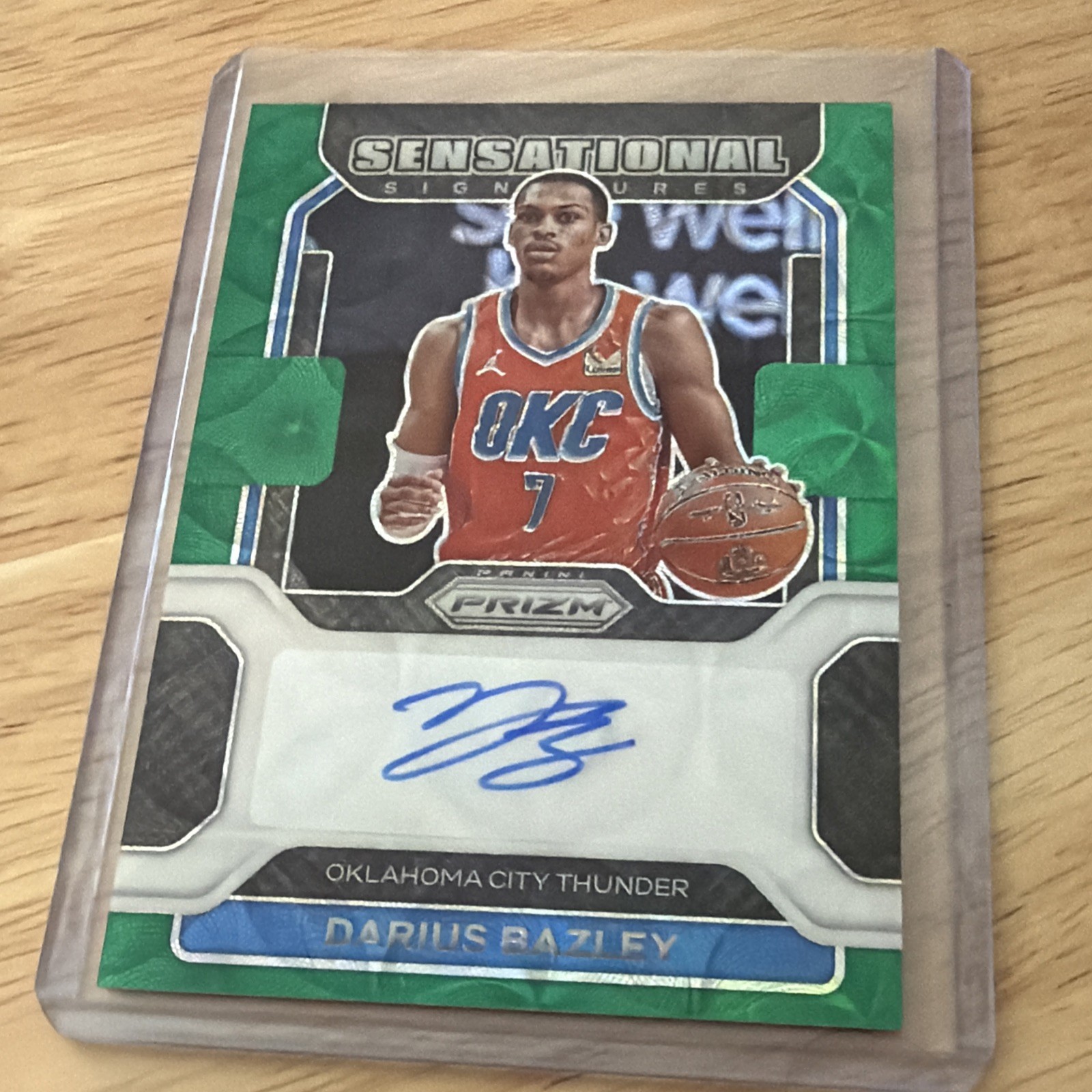 Darius Bazley 2021-22 Panini Prizm Sensational Signatures #SS-DBZ Auto 4/8 SP
