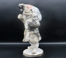 SIGNED. RARE. Alistair Brookes Raku Pottery Sculpture - Shepherd with Sheep