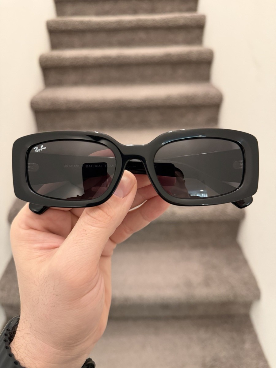 NEW Ray-Ban RB4395 667787 KILIANE Bio Based, Polished Black Grey