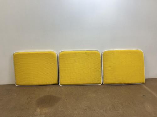 Yellow Foam Seat Cushions Set VELSCO 70s Retro mid century modern chair lot lawn