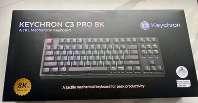 Keychron C3 Pro 8K TKL Mechanical Keyboard   8000Hz Polling Rate   Brown Tactile