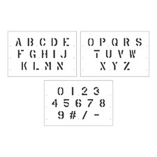 1 inch Military Letter and Number Stencil Set  10 mil  Numbers  Letters