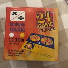 NEW 24 Game Math Primer Multiply Divide 1,2,3 Dot- Ages 8 48 Self Check Cards