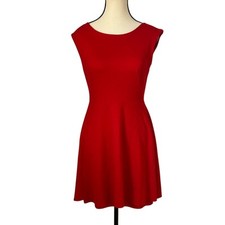 Elegant Red Fit & Flare Midi Dress Perfect for Valentines Day