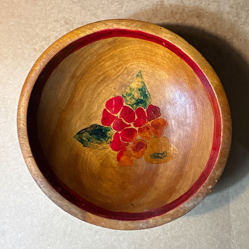 Vintage Mexican Batea Hand-carved Wooden Bowl (1) used