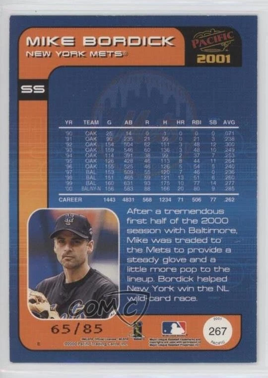 2001 Pacific Retail LTD /85 Mike Bordick #267 - Image 2 of 2