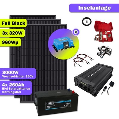 Solar-Inselanlage 3000W Komplettset 230V BA48-3000   autarke Stromversorgung