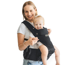 Baby Carrier with Hip Seat, 2-In-1 Forward-Facing Carry for Long Walks, Detachab