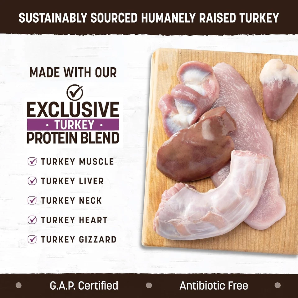 Comida seca al aire para perros Earth Animal Wisdom | Receta de pavo natural premium para perros Foto 4 de 4