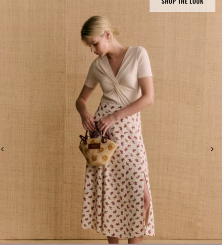 Sezane Tabata midi floral Skirt Mindy Print US 8 FR 40 NWT