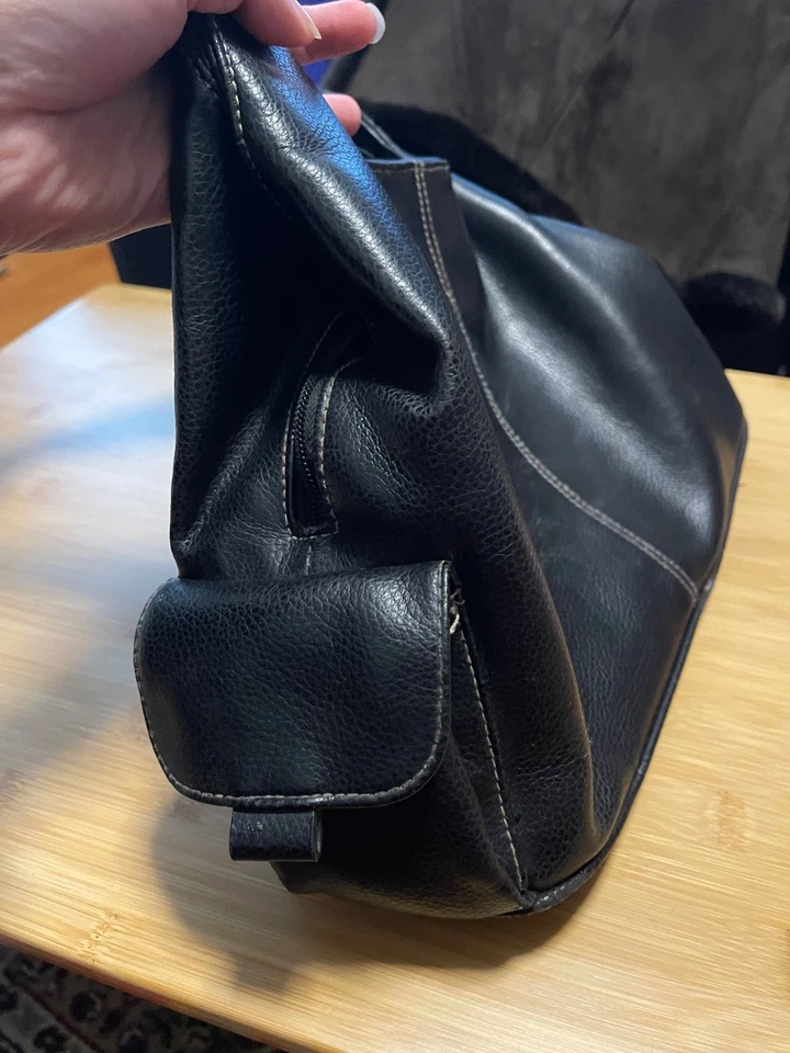 Винтажная черная наплечная сумка St. John's Bay с отделением на молнии - Изображение 4 из 4