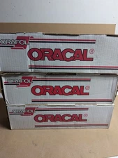15"x 30' (ft) Oracal 631 Matte Adhesive Backed Vinyl Lot Of 3 - Red, Brown, Lime