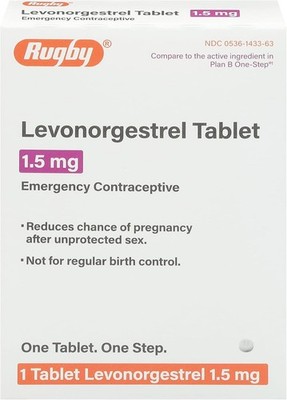 Rugby Emergency Contraceptive 1 Tablet Compare to Plan B One Step