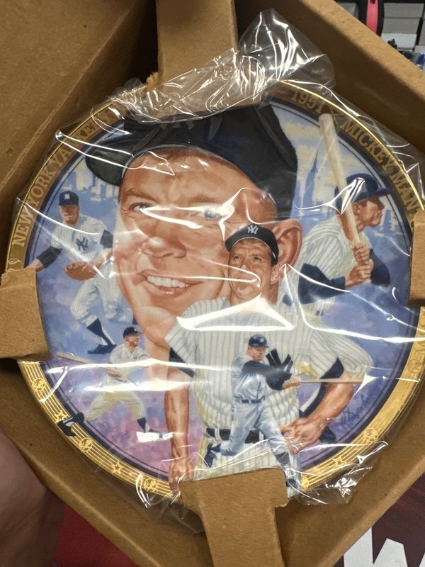 The Hamilton Collection Mickey Mantle Plate LE Yankees 1993 Baseball