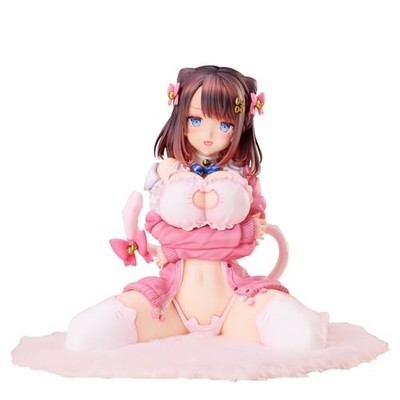 UNION CREATIVE Cut illustration ''Ribbon Hairpin-chan 140mm PVC Figure