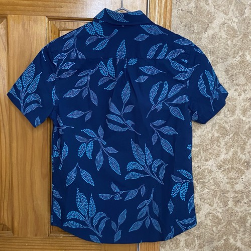 Crewcuts Boys Size 10 Blue Floral Casual Button Down Shirt NWT - 第 3/3 張圖片