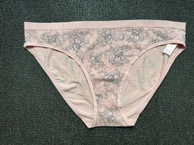 Lot 5 Victoria's Secret sz L Stretch Logo Cotton Bikini Panty Pack Bundle