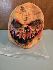 Evil Pumpkin Head Rubber Latex Mask Halloween Prop GHOULISH HORROR