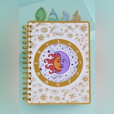 Celestial Spiral Zodiac Elements Tab Journal Notebook