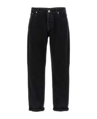 BRUNELLO CUCINELLI MEN'S DARK GREY TAILORED TROUSERS MSRP $1205