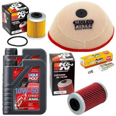 Set Öl Wartung Zündkerze Luftfilter Ölfilter für KTM EXC 250 400 EXC 450 2003-07