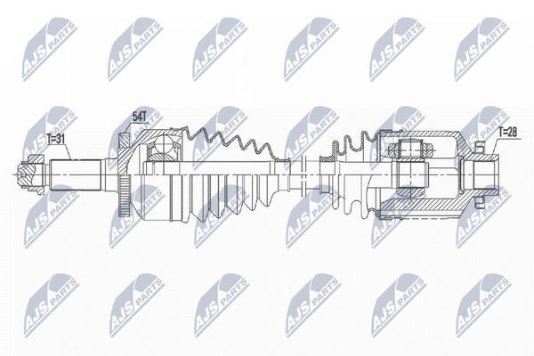 Antriebswelle NTY NPW-KA-362 FüR KIA Carnival 3 VQ-image