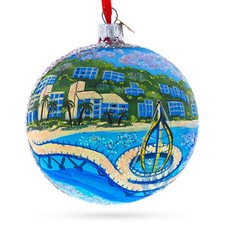 Malecon Boardwalk, Puerto Vallarta, Mexico Glass Ball Ornament 4 Inches