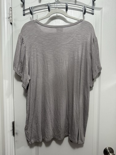 LuLaRoe olivfarbenes T-Shirt 2XL grau Tulpenärmel Tunika Oberteil neu mit Etikett neutral - Bild 19 von 19