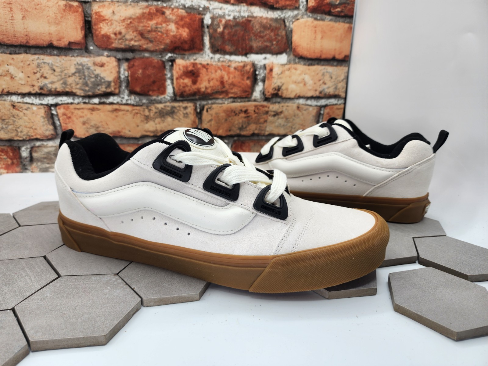 Vans Knu Skool Dr Marshmallow Cream Off White Classic Gum Sz 13 Men New Rare