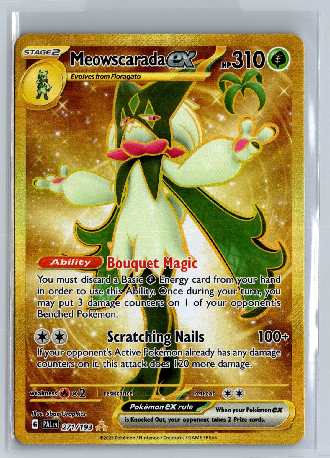 Meowscarada ex Hyper Rare SV02: Paldea Evolved 271/193 NM