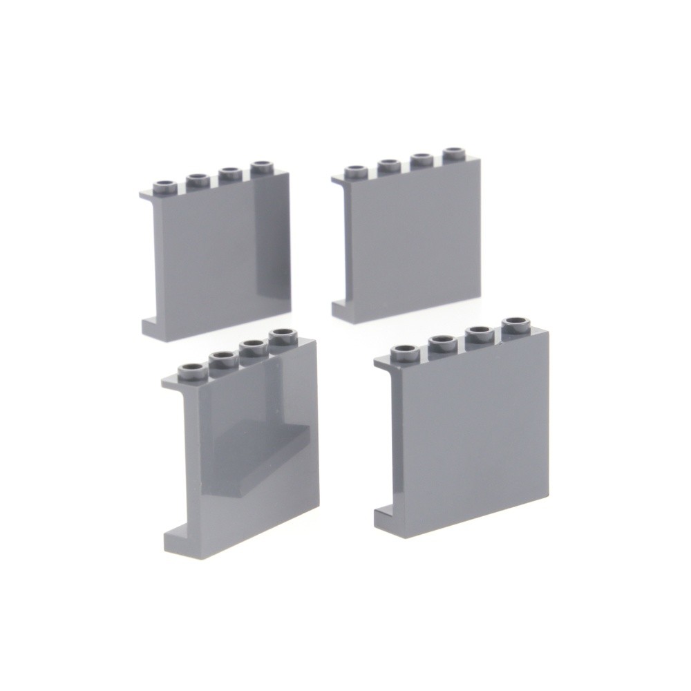 4X Lego Panels 1X4X3 New Dark Gray Side Supports Wall Star Wars 6008715 60581