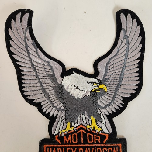 Harley Davidson Sheild With Eagle Embroidered Motorcycle Patch Large 7.5" × 10" - Picture 5 of 7