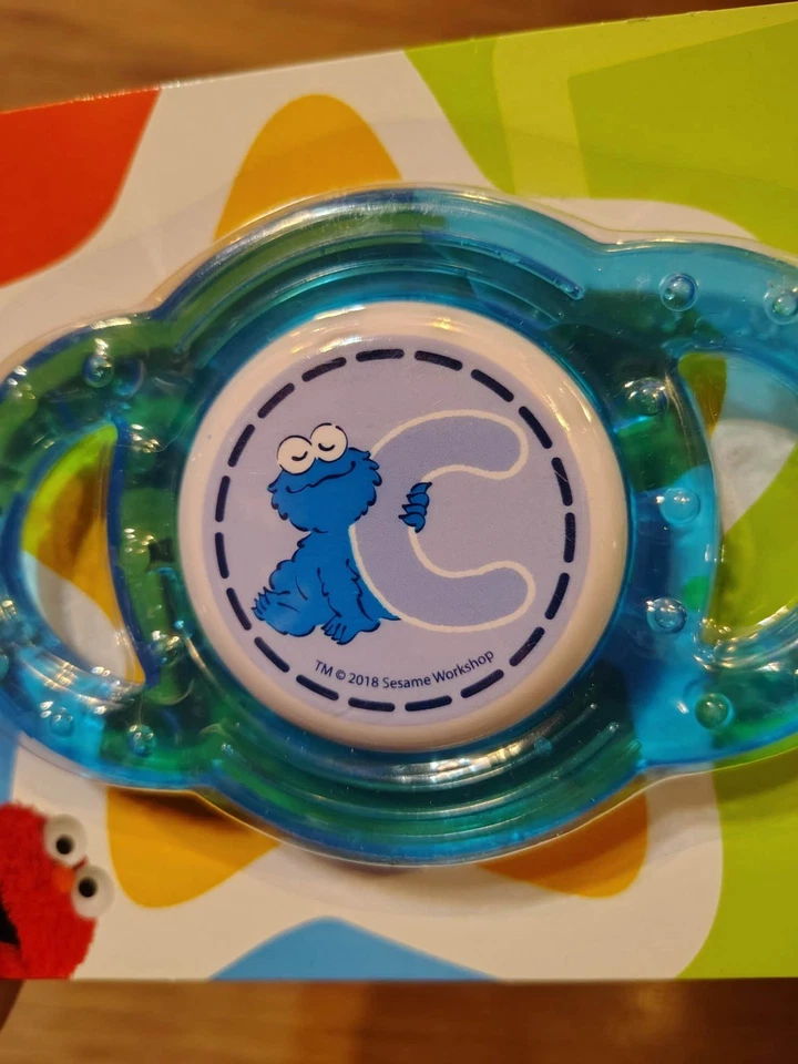 SESAME STREET BEGINNINGS Cookie Monster Blue TEETHER TOY. 0-18M - Image 2 of 3
